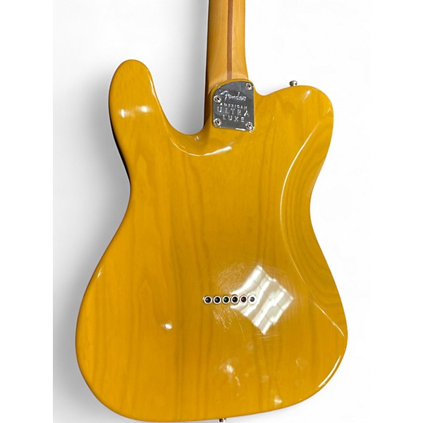 Used 2021 Fender ULTRA LUXE TELECASTER Yellow Solid Body Electric Guitar