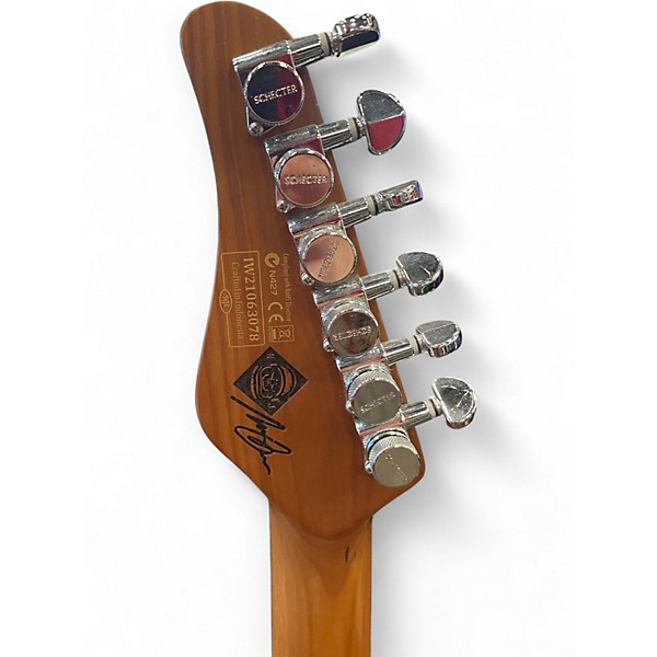 Used Schecter Guitar Research Nick Johnston Signature Bergundy Mist Solid Body Electric Guitar