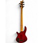 Used Dean Edge 5 String Trans Red Electric Bass Guitar