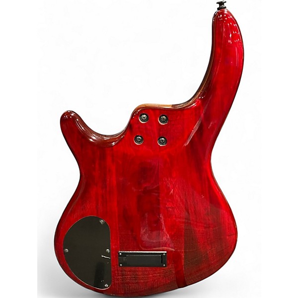 Used Dean Edge 5 String Trans Red Electric Bass Guitar