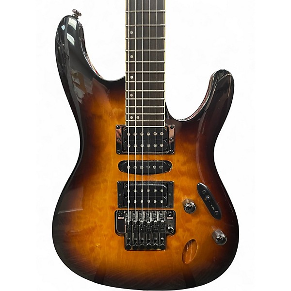 Used Ibanez S670QM Sunburst Solid Body Electric Guitar