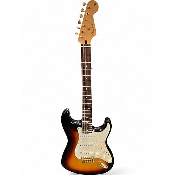 Used Fender DLX PLAYER STRAT RW 3TS 3 Color Sunburst Solid Body Electric Guitar