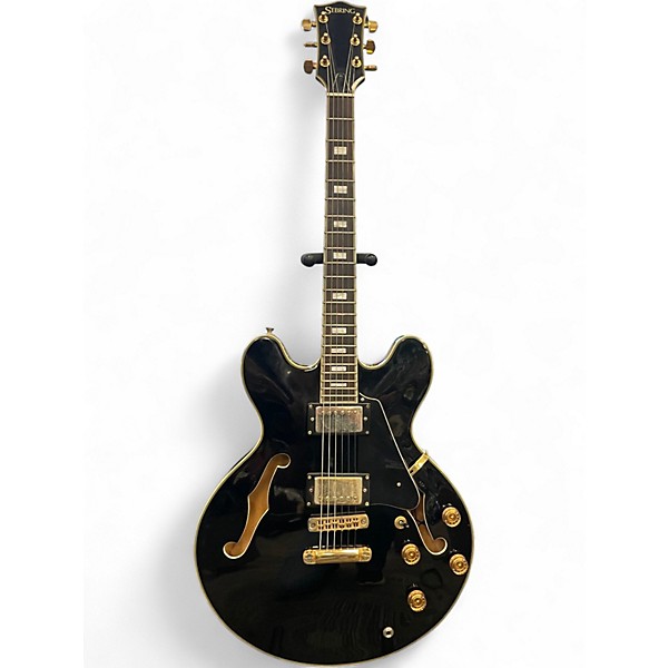 Used Sebring 335 Style Gold Solid Body Electric Guitar