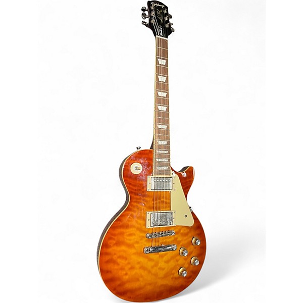 Used Epiphone Les Paul Standard Iced Tea Solid Body Electric Guitar