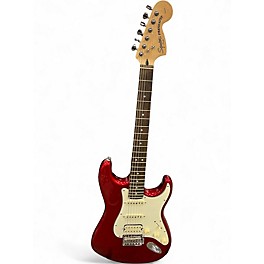 Used 2010 Squier Standard Stratocaster HSS Candy Apple Red Solid Body Electric Guitar