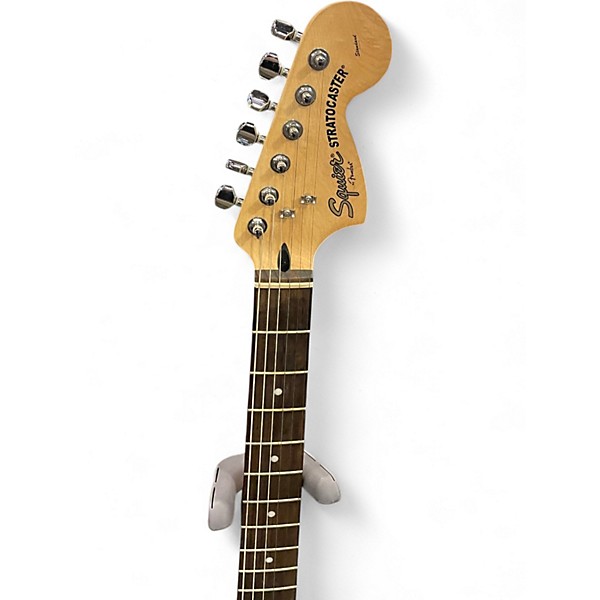 Used 2010 Squier Standard Stratocaster HSS Candy Apple Red Solid Body Electric Guitar