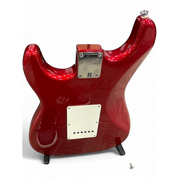 Used 2010 Squier Standard Stratocaster HSS Candy Apple Red Solid Body Electric Guitar