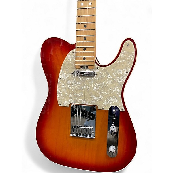 Used Fender Telcaster American Elite Aged Cherry Sunburst Solid Body Electric Guitar