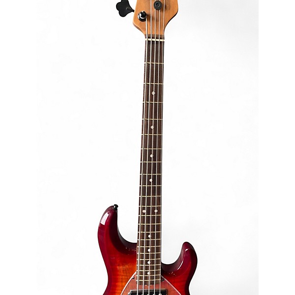Used Ernie Ball Music Man stingray 35 hh 5 string  red sunburst Electric Bass Guitar