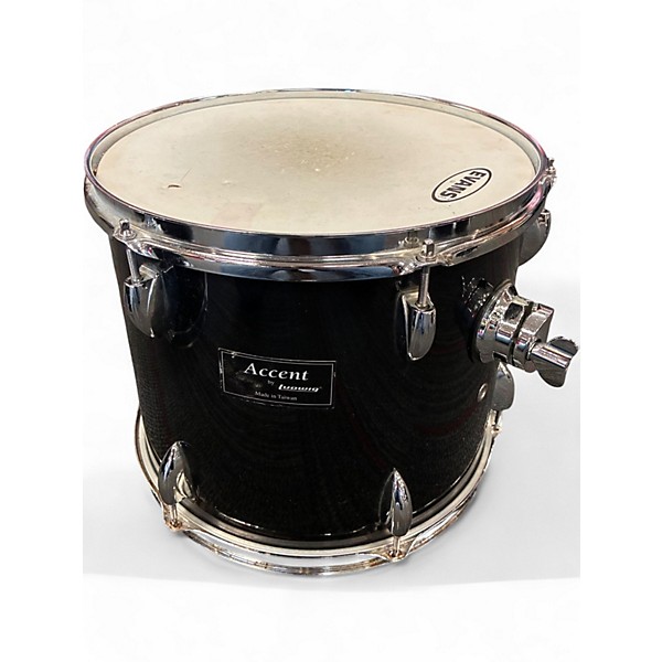Used Ludwig 6 Piece Accent Black Drum Kit