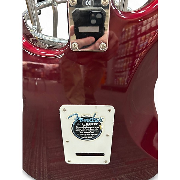 Used Fender Standard Stratocaster Metallic Red Solid Body Electric Guitar