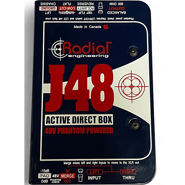 Used Radial Engineering J48 Phantom Powered Active DI Direct Box