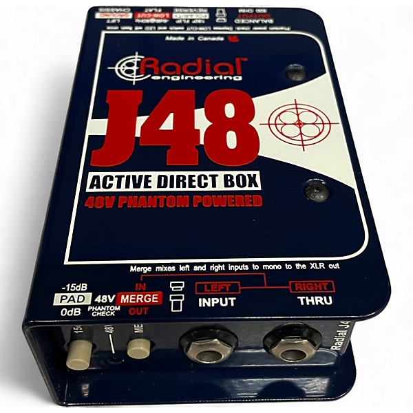 Used Radial Engineering J48 Phantom Powered Active DI Direct Box