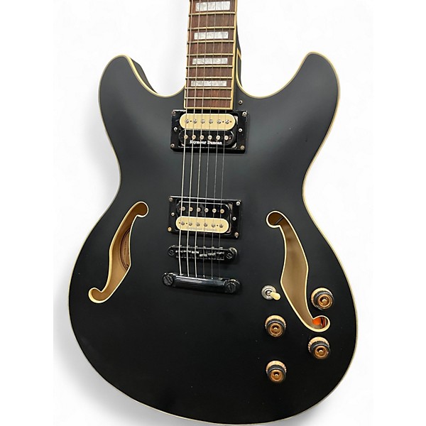 Used Ibanez AS73G with case and upgraded Pickups Flat Black Hollow Body Electric Guitar