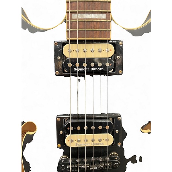 Used Ibanez AS73G with case and upgraded Pickups Flat Black Hollow Body Electric Guitar