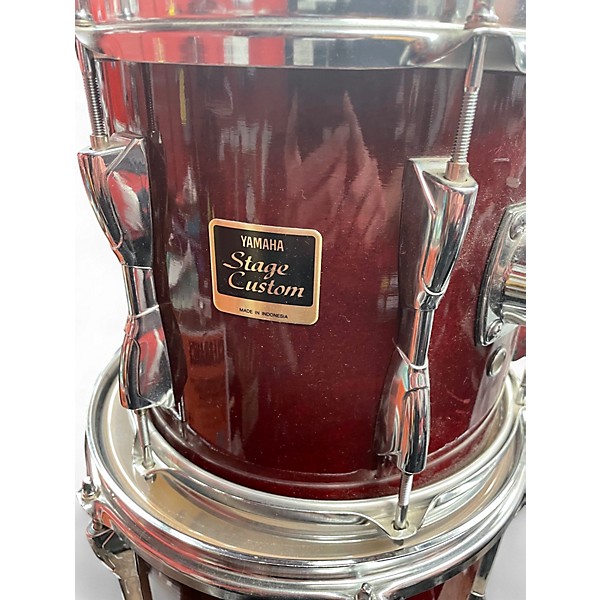 Used Yamaha 4 Piece Stage Custom Red Drum Kit