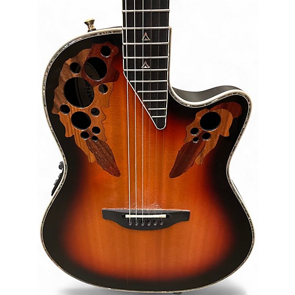 Used Ovation CUSTOM SHOP 2 Color Sunburst Acoustic Guitar