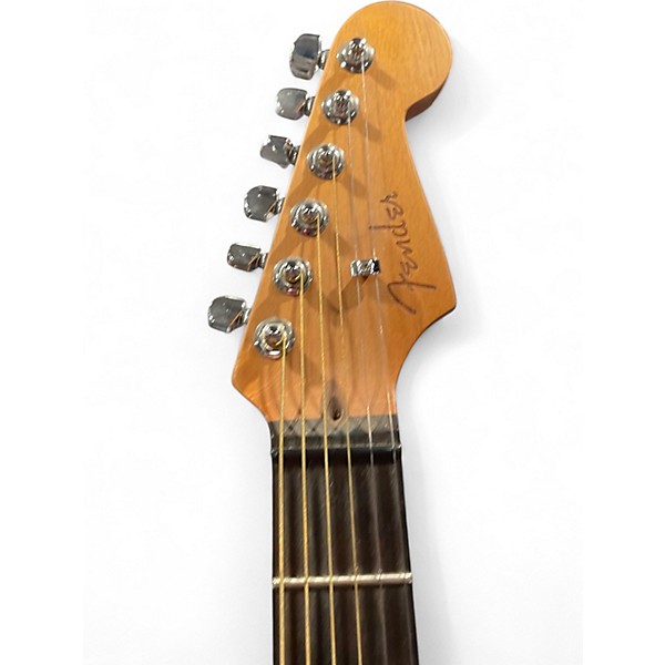 Used 2020 Fender American Acoustasonic Stratocaster FLAG PRINT Acoustic Electric Guitar