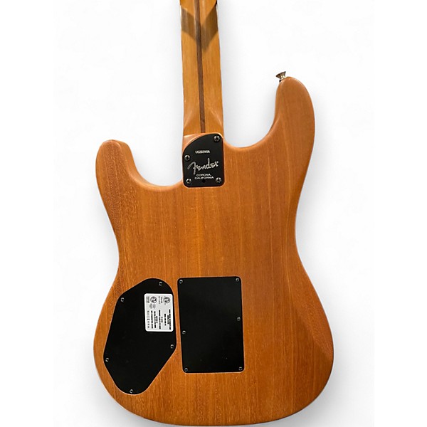 Used 2020 Fender American Acoustasonic Stratocaster FLAG PRINT Acoustic Electric Guitar