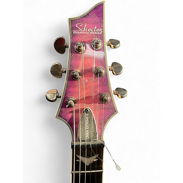 Used Schecter Guitar Research Omen Extreme 6 Electric Magenta Solid Body Electric Guitar