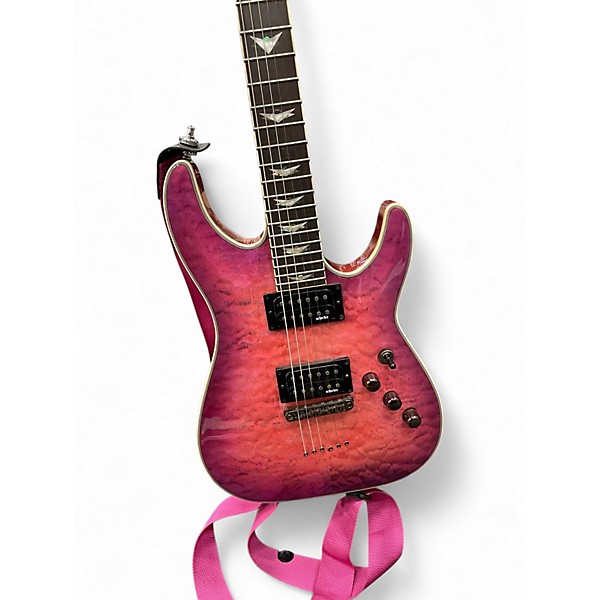Used Schecter Guitar Research Omen Extreme 6 Electric Magenta Solid Body Electric Guitar