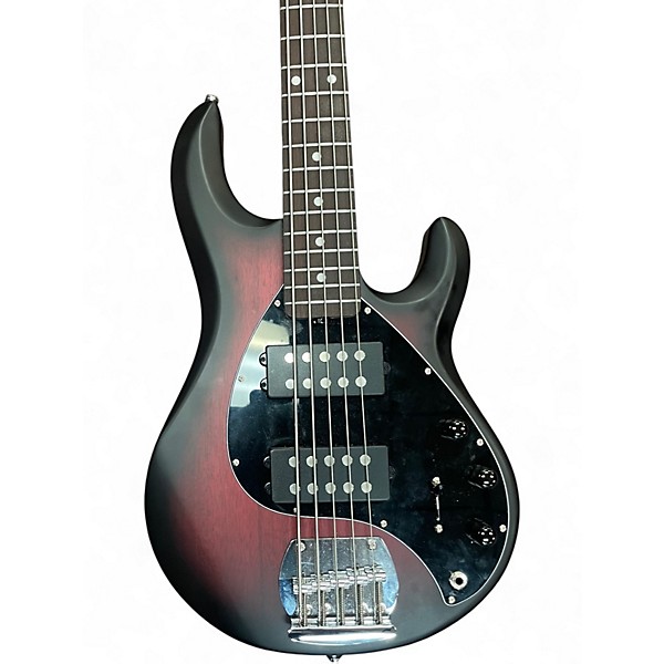 Used Sterling by Music Man Sting Ray 5 Crimson Red Burst Electric Bass Guitar