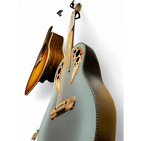 Used Adamas 1687GT Reverse Blue Burst Acoustic Electric Guitar