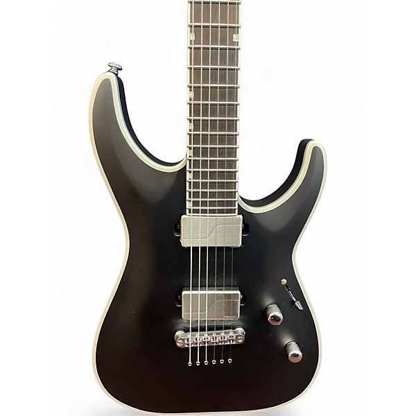 Used ESP LTD MH1000 Black and Silver Solid Body Electric Guitar