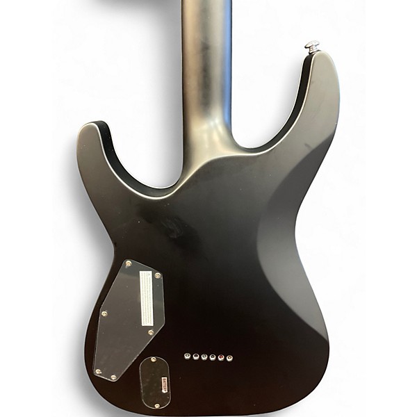 Used ESP LTD MH1000 Black and Silver Solid Body Electric Guitar