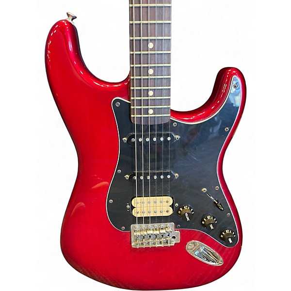 Used Fender Standard Stratocaster HSS Candy Red Burst Solid Body Electric Guitar