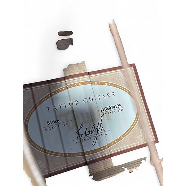 Used Taylor 816CE Natural Acoustic Electric Guitar