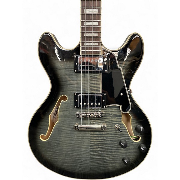 Used D'Angelico Premier Series DC Trans Gray Hollow Body Electric Guitar