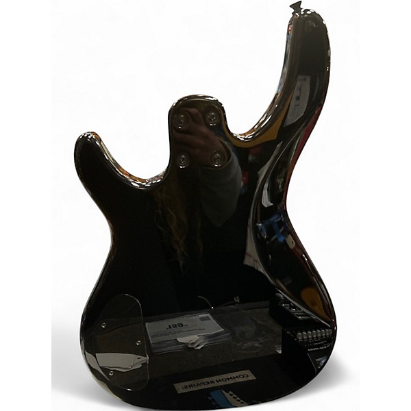 Used Squier MB4 Skull & Crossbones Black Electric Bass Guitar