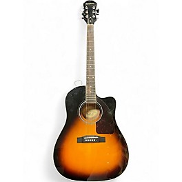 Used Epiphone AJ220SCE Sunburst Acoustic Electric Guitar