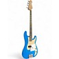 Used Warmoth P-style custom build Blue Sparkle Electric Bass Guitar