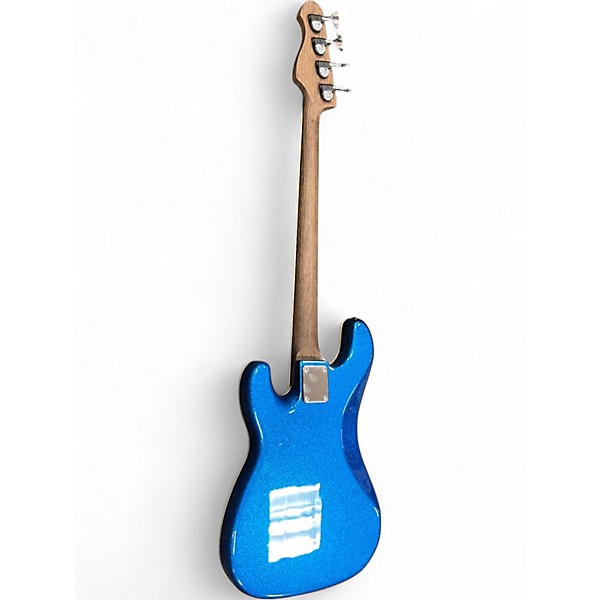 Used Warmoth P-style custom build Blue Sparkle Electric Bass Guitar
