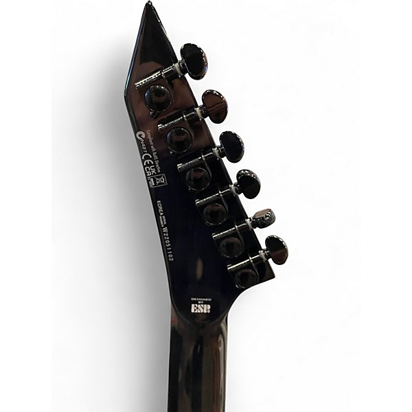 Used ESP LTD MH1000 Deluxe Trans Black Solid Body Electric Guitar