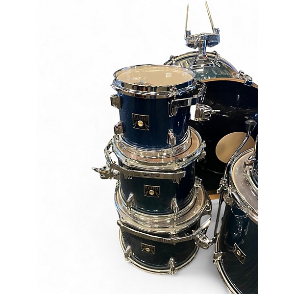 Used TAMA 7 Piece Superstar Classic Blue Sparkle Drum Kit