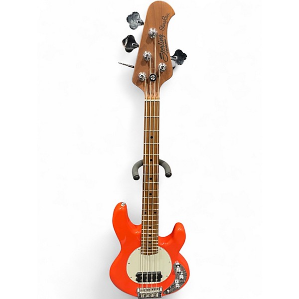 Used Sterling by Music Man Ray SS4 Fiesta Red Electric Bass Guitar