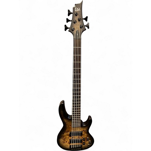 Used ESP LTD B5 EBONY BURST Electric Bass Guitar