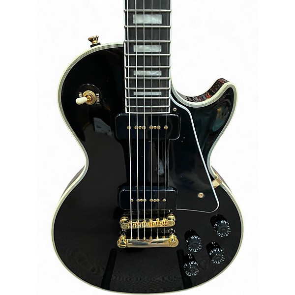 Used Epiphone Les Paul Custom P90 EILPCP9EMGH3 Ebony Solid Body Electric Guitar
