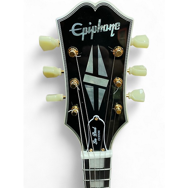 Used Epiphone Les Paul Custom P90 EILPCP9EMGH3 Ebony Solid Body Electric Guitar
