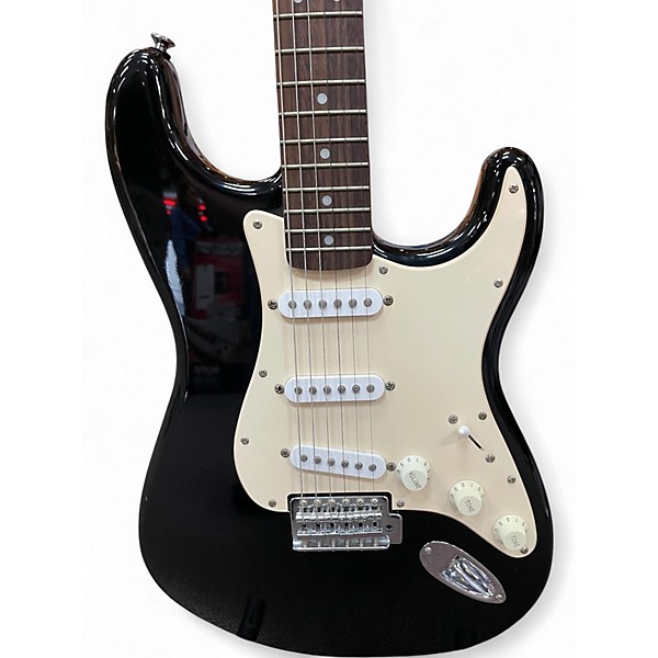 Used Squier Affinity Stratocaster Black Solid Body Electric Guitar