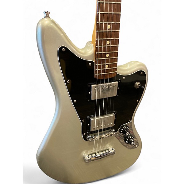 Used Fender Blacktop Jaguar Silver Solid Body Electric Guitar