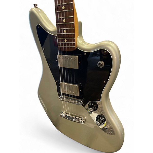 Used Fender Blacktop Jaguar Silver Solid Body Electric Guitar