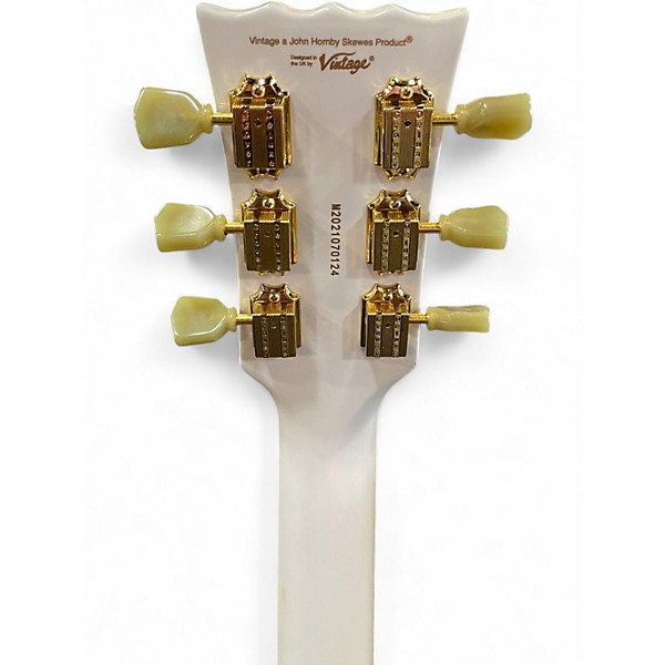 Used Vintage LP STYLE WHITE Solid Body Electric Guitar