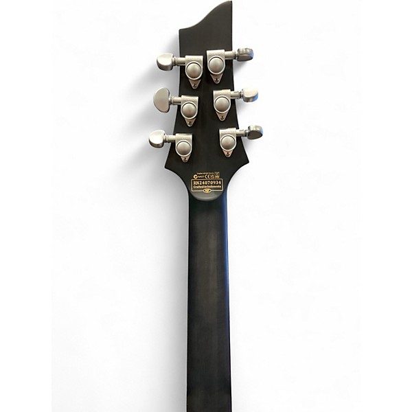 Used Schecter Guitar Research C1 Platinum Transparent White Satin Solid Body Electric Guitar