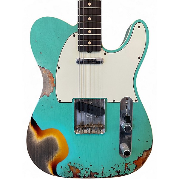 Used 2020s Fender Custom Shop Limited Edition 1960s Heavy Relic Telecaster  Seafoam Green Solid Body Electric Guitar