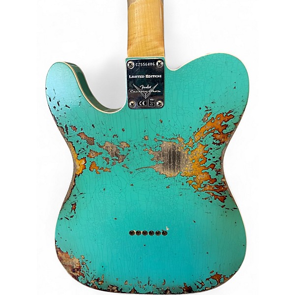 Used 2020s Fender Custom Shop Limited Edition 1960s Heavy Relic Telecaster  Seafoam Green Solid Body Electric Guitar