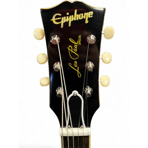 Used Epiphone Inspired By Gibson 1960 Les Paul Double Cut TV Yellow Solid Body Electric Guitar